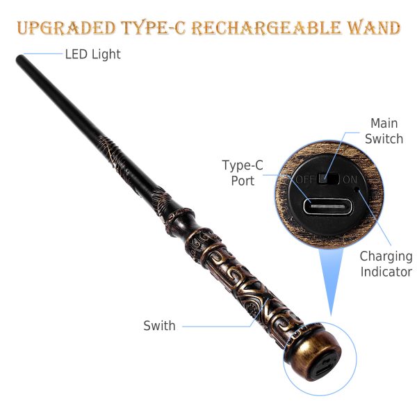 MagicRanger Lightup Bronzeware Wand - Image 2